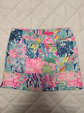Lilly Pulitzer Neon Patchwork Mini Skirt - Pink, Blue, Green, Yellow
